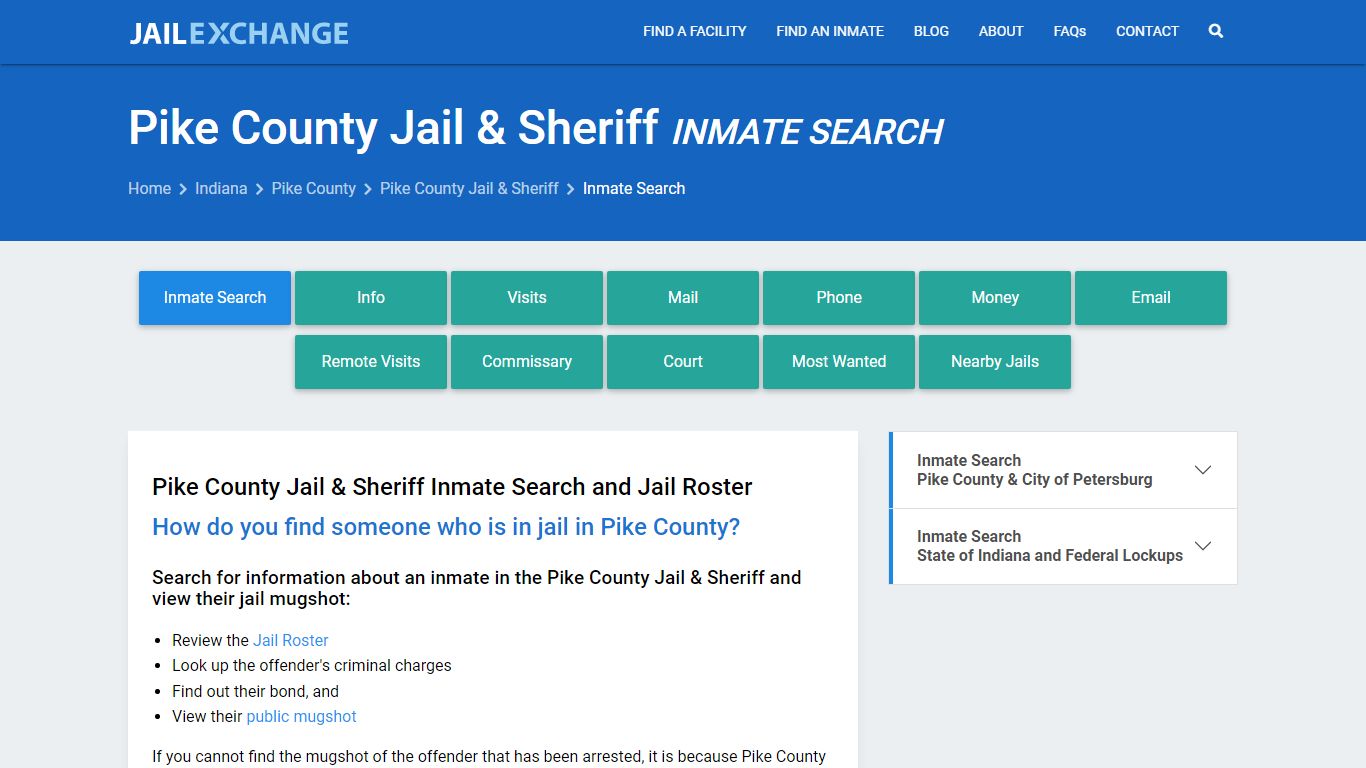 Inmate Search: Roster & Mugshots - Pike County Jail & Sheriff, IN